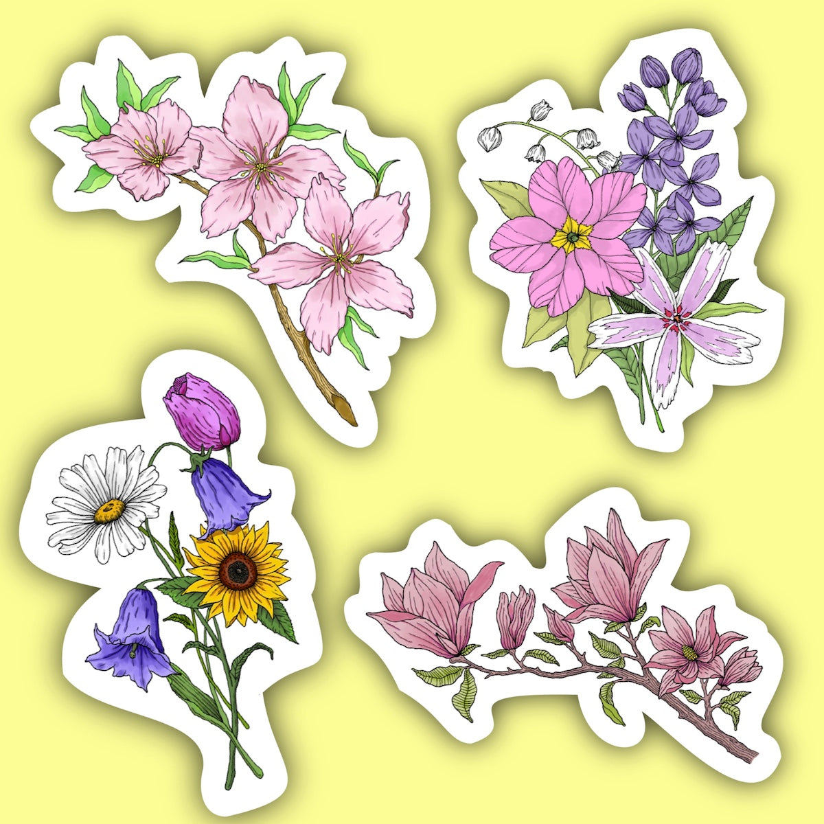 Flower Stickers - 2 - Chad and Erin