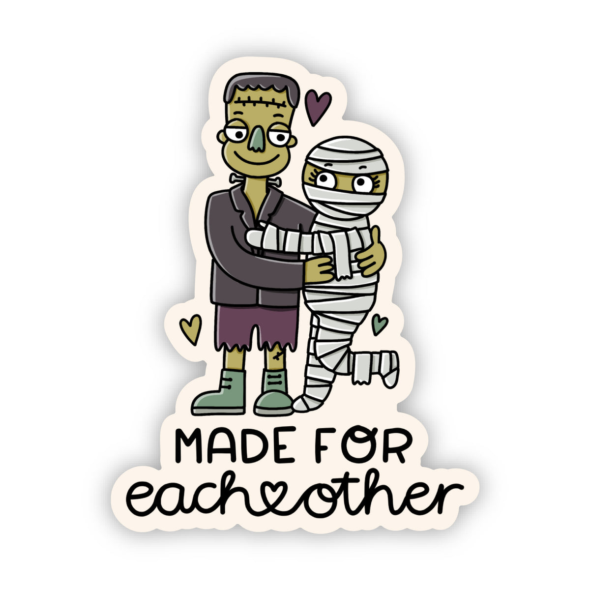 "Made For Each Other" Monsters Halloween Sticker Big Moods