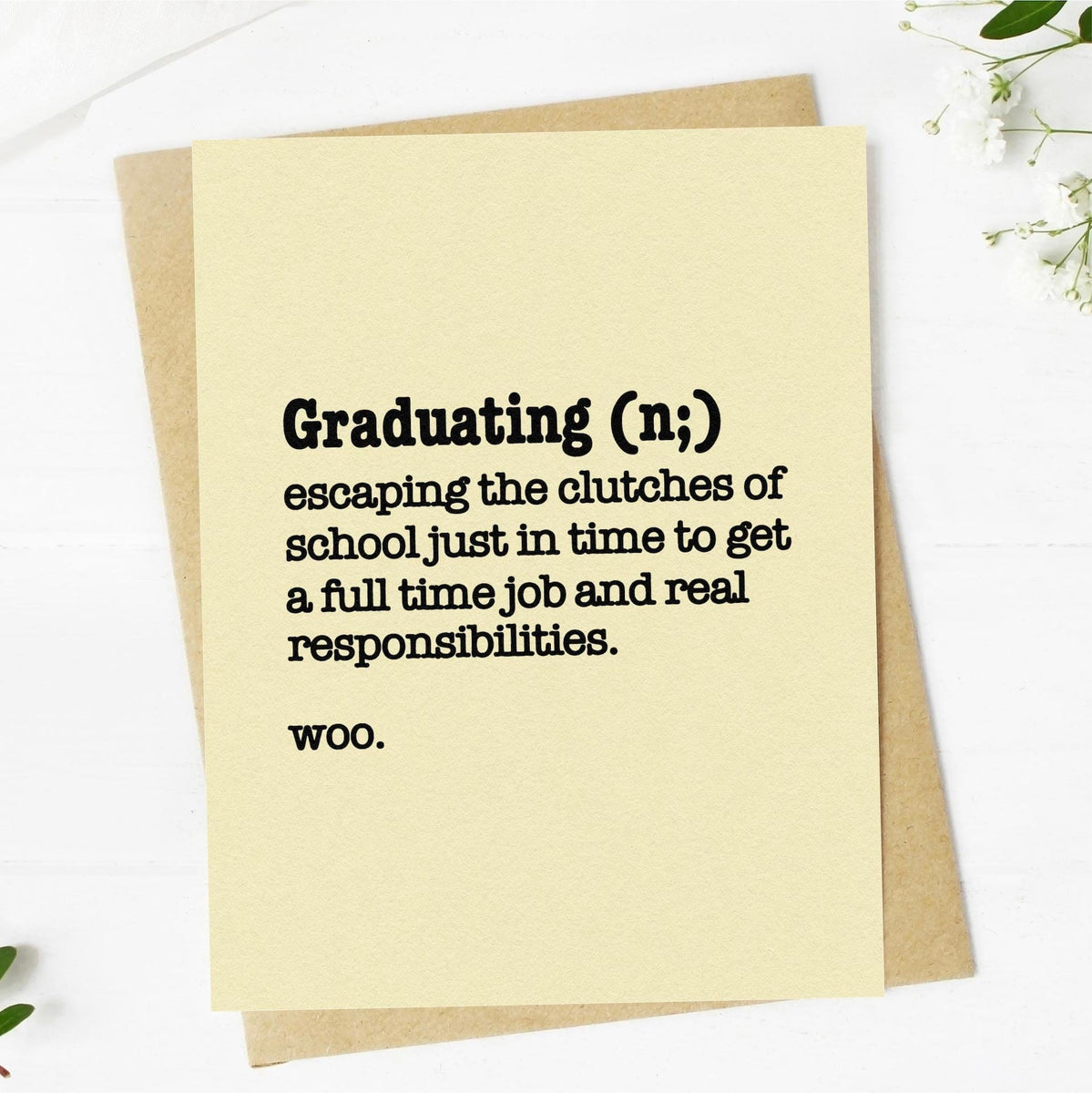 hs grad card message Graduation Definition Funny Grad Card – Big Moods