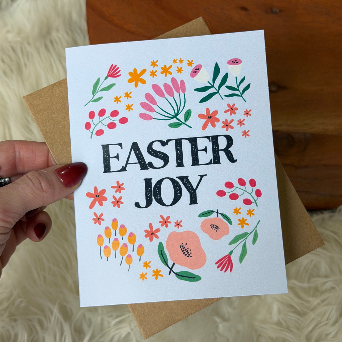 Easter Joy Floral Greeting Card – Big Moods