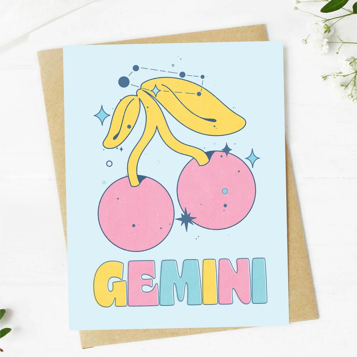 Gemini Zodiac Greeting Card – Big Moods