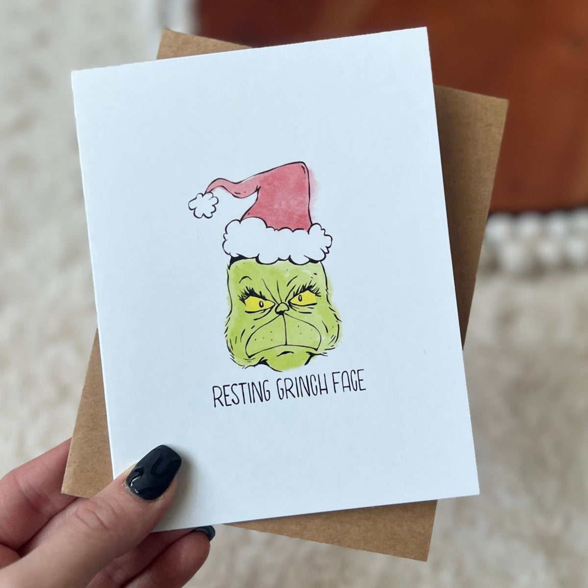 Resting Grinch Face - Grinch - Sticker