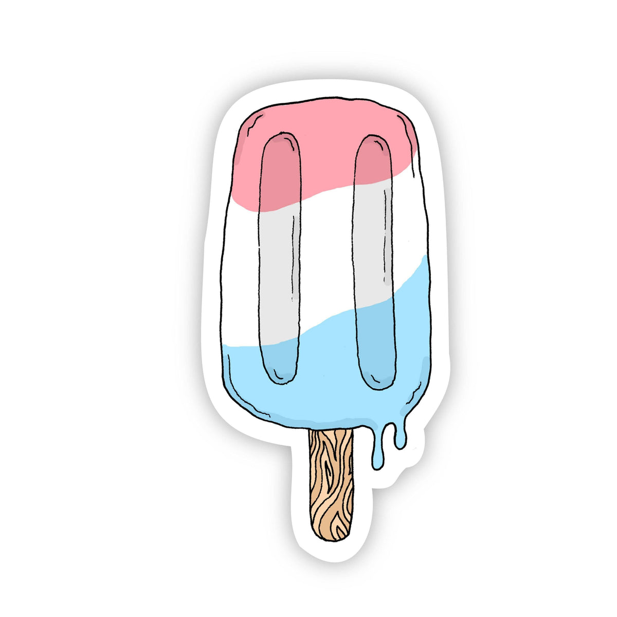 Red White And Blue Popsicle Sticker Summer Vibes Big Moods