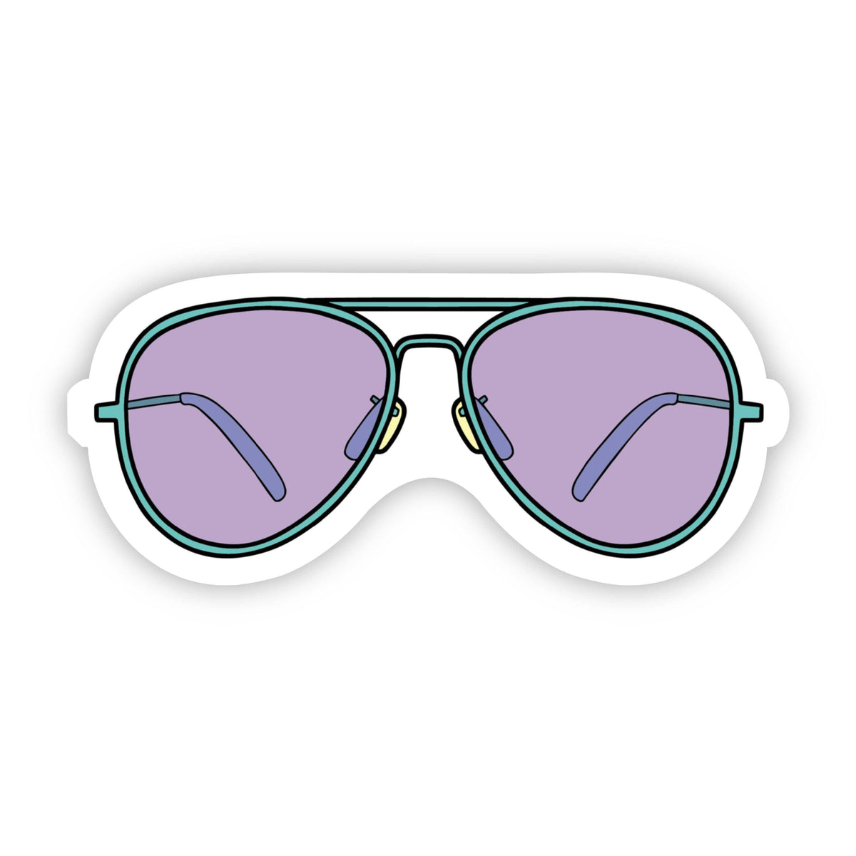 Pink Heart Sunglasses Aesthetic Sticker