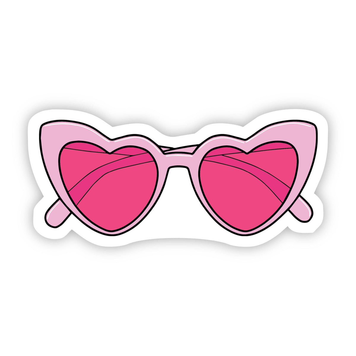 23 Pink Heart Transparent Stickers