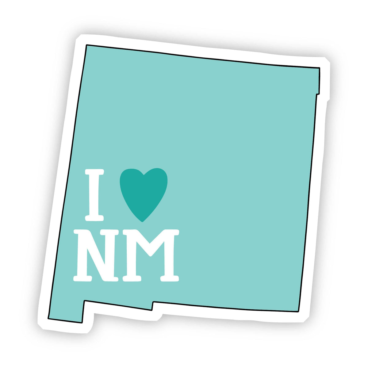 I Love New Mexico Teal Sticker Big Moods