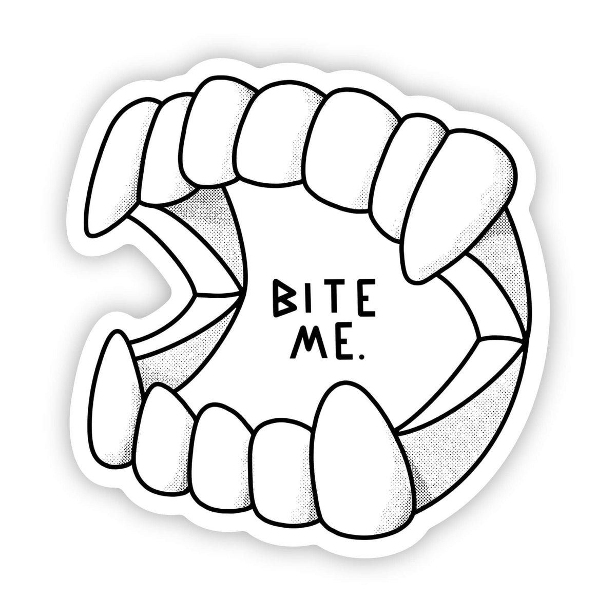 Bite Me Vampire Teeth Sticker – Big Moods