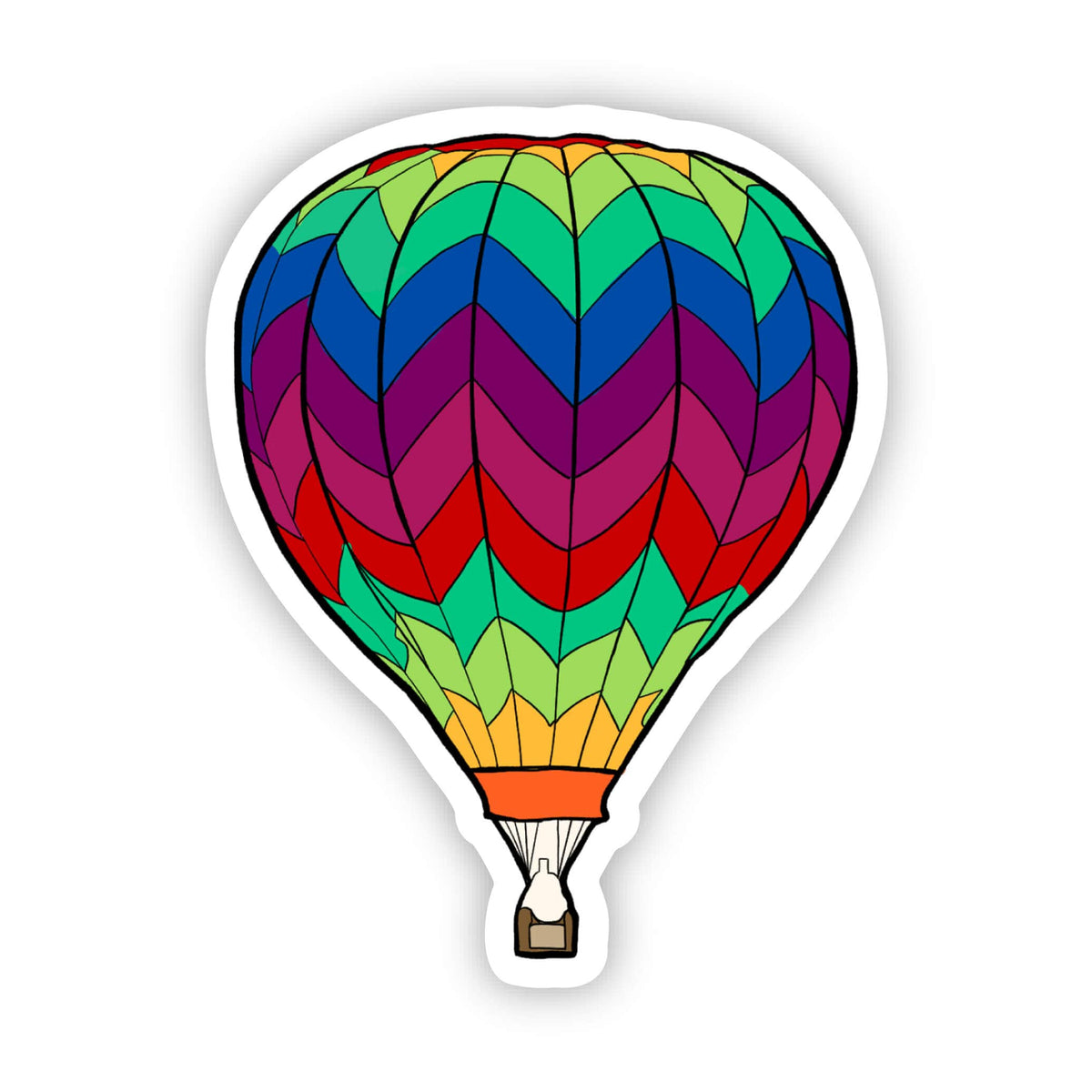 Colorful Hot Air Balloon Sticker Big Moods