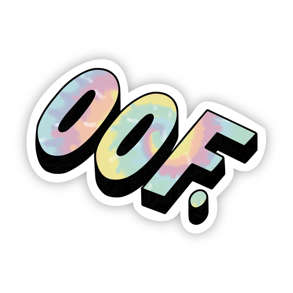 Oof Tie Dye Aesthetic Sticker – Big Moods