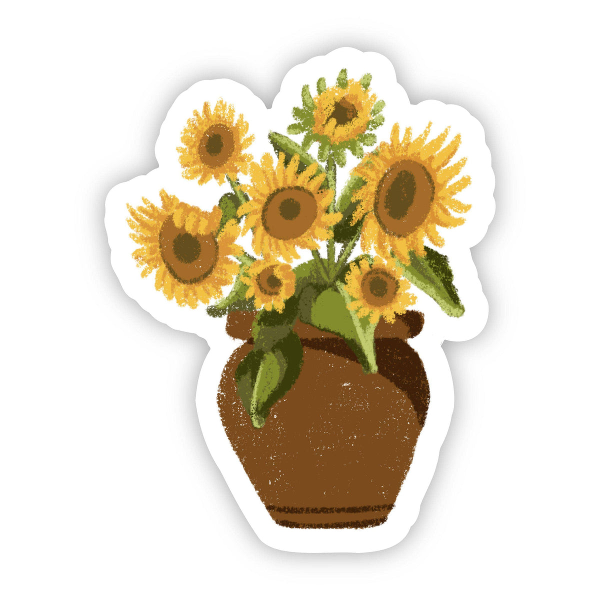 Vase with Sunflowers Floral Sticker – Big Moods