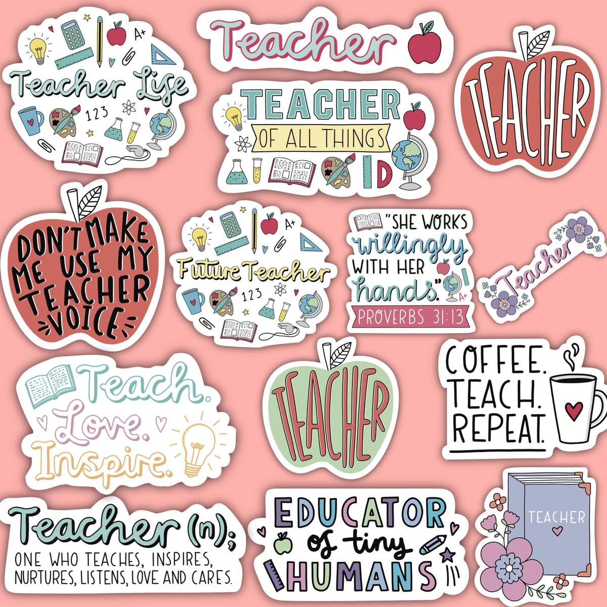 Teacher Sticker 8 Pack