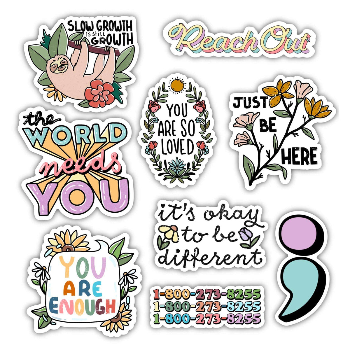 Mental Health Stickers - 10 Pack – Big Moods