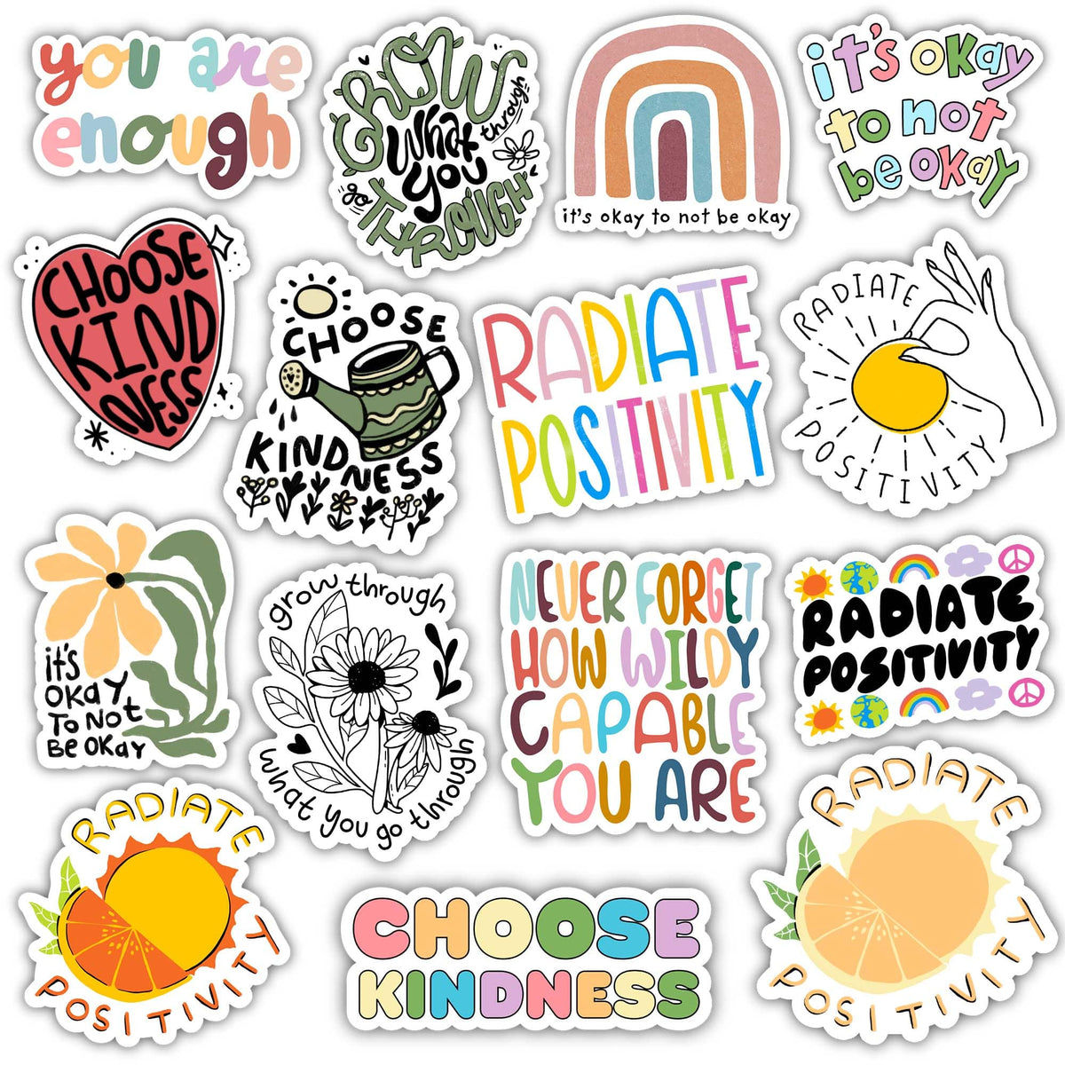 Choose Kindness Bubble Letters - Positivity Sticker – Big Moods