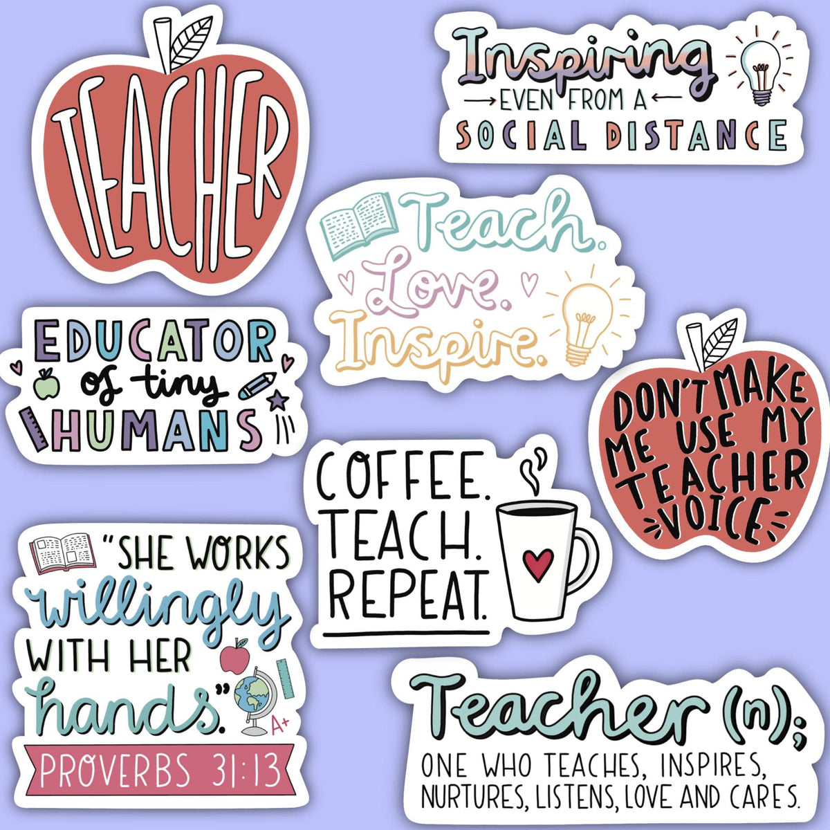 Teacher Sticker 8 Pack