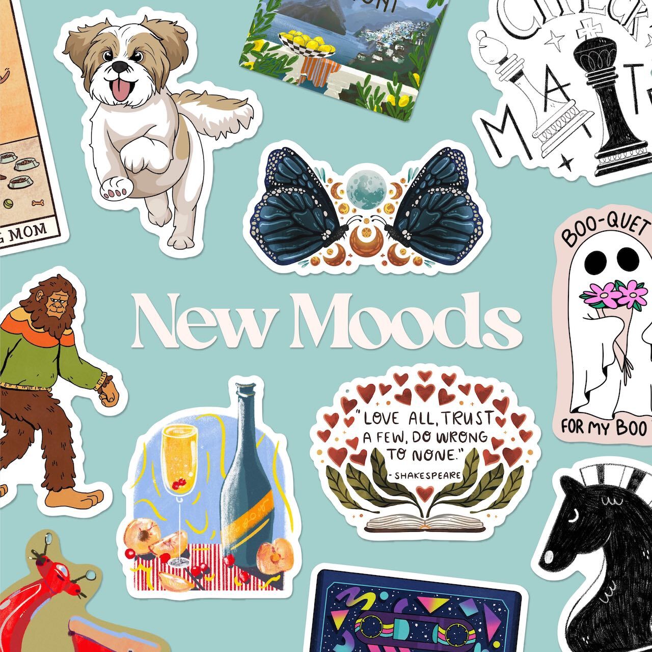 New Moods Stickers Highlighting newest stickers