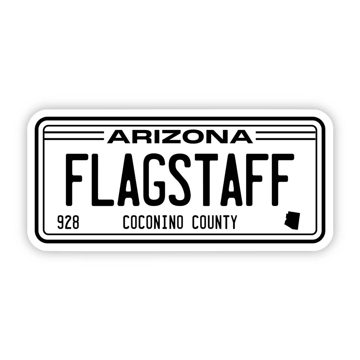 Flagstaff, Arizona License Plate Sticker – Big Moods