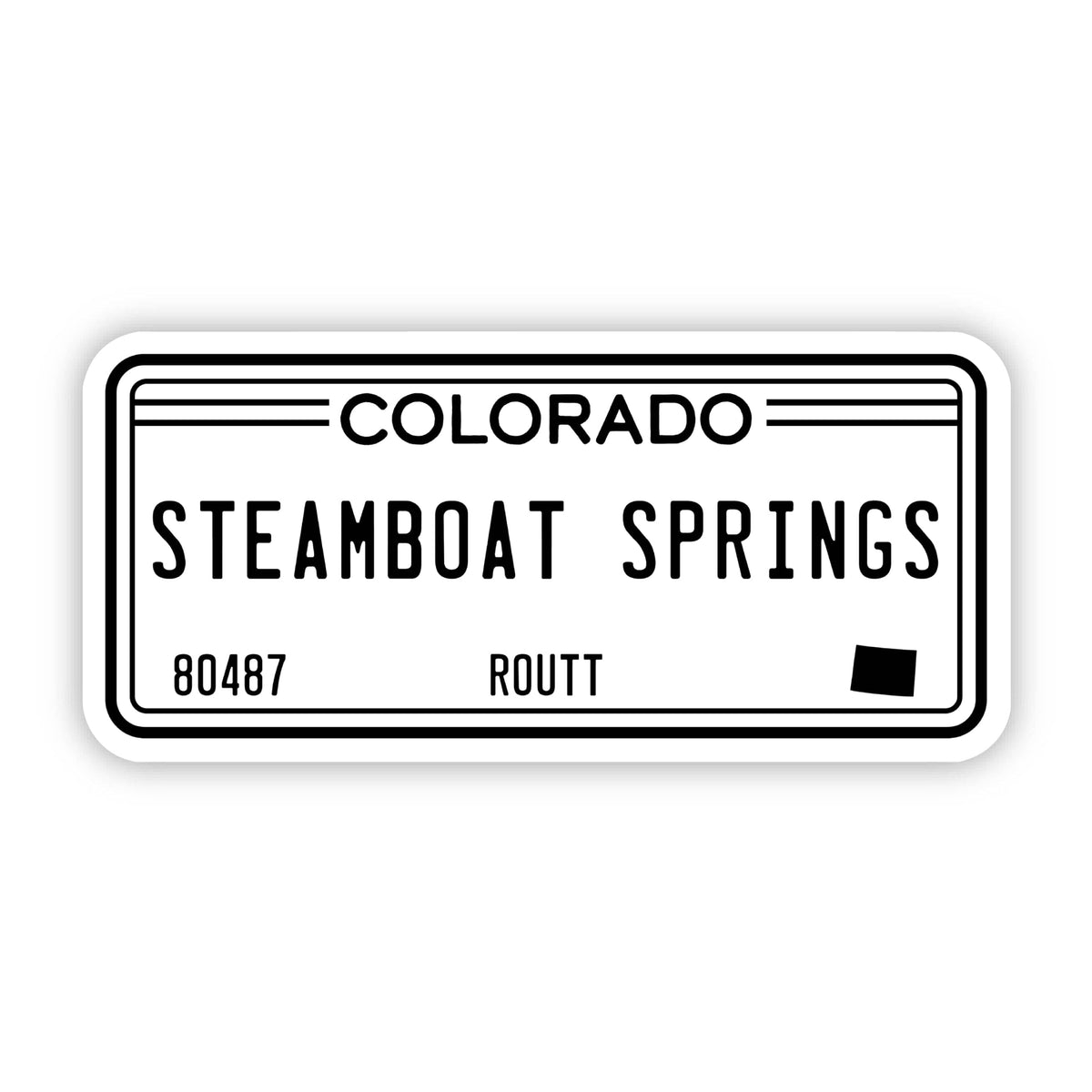 Steamboat Springs, Colorado License Plate Sticker – Big Moods