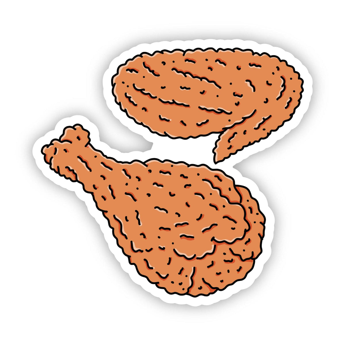 Fried Chicken Leg & Wing Sticker – Big Moods