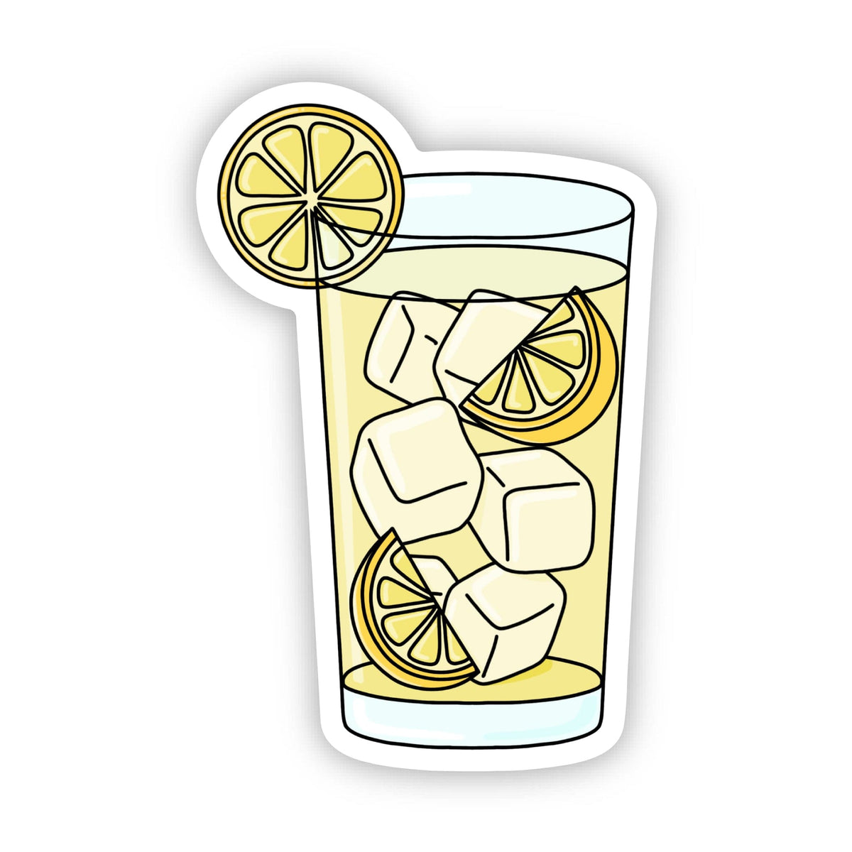 Lemonade Glass Sticker – Big Moods