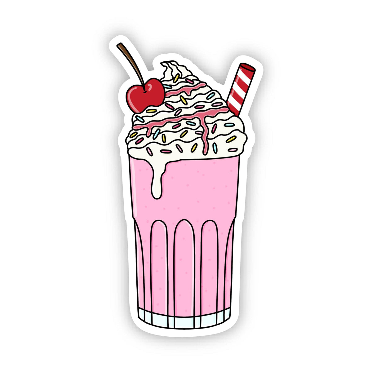 Strawberry Milkshake Sticker – Big Moods