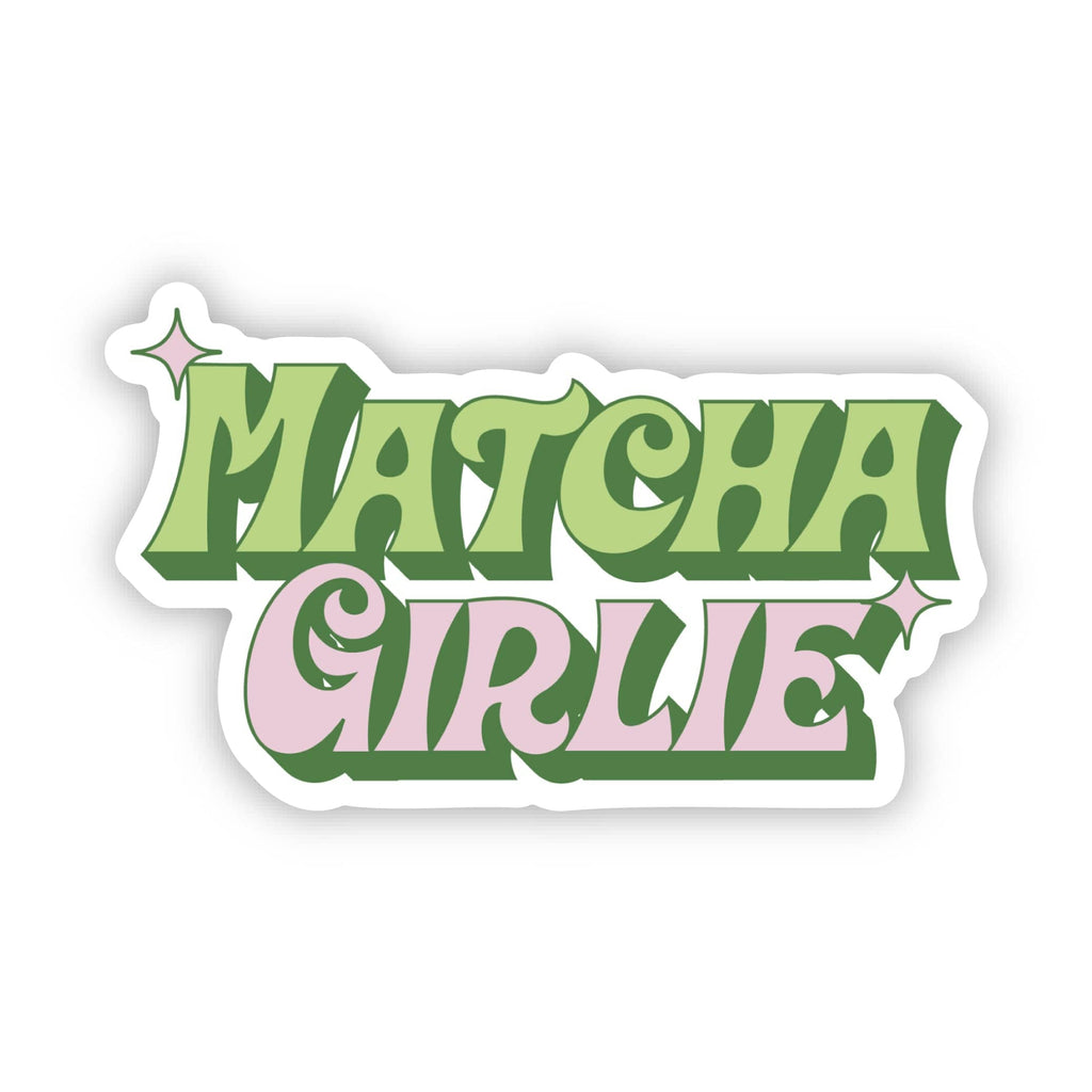 Girl Text Sticker Matcha Girlie Pink & Green Text Sticker – Big Moods