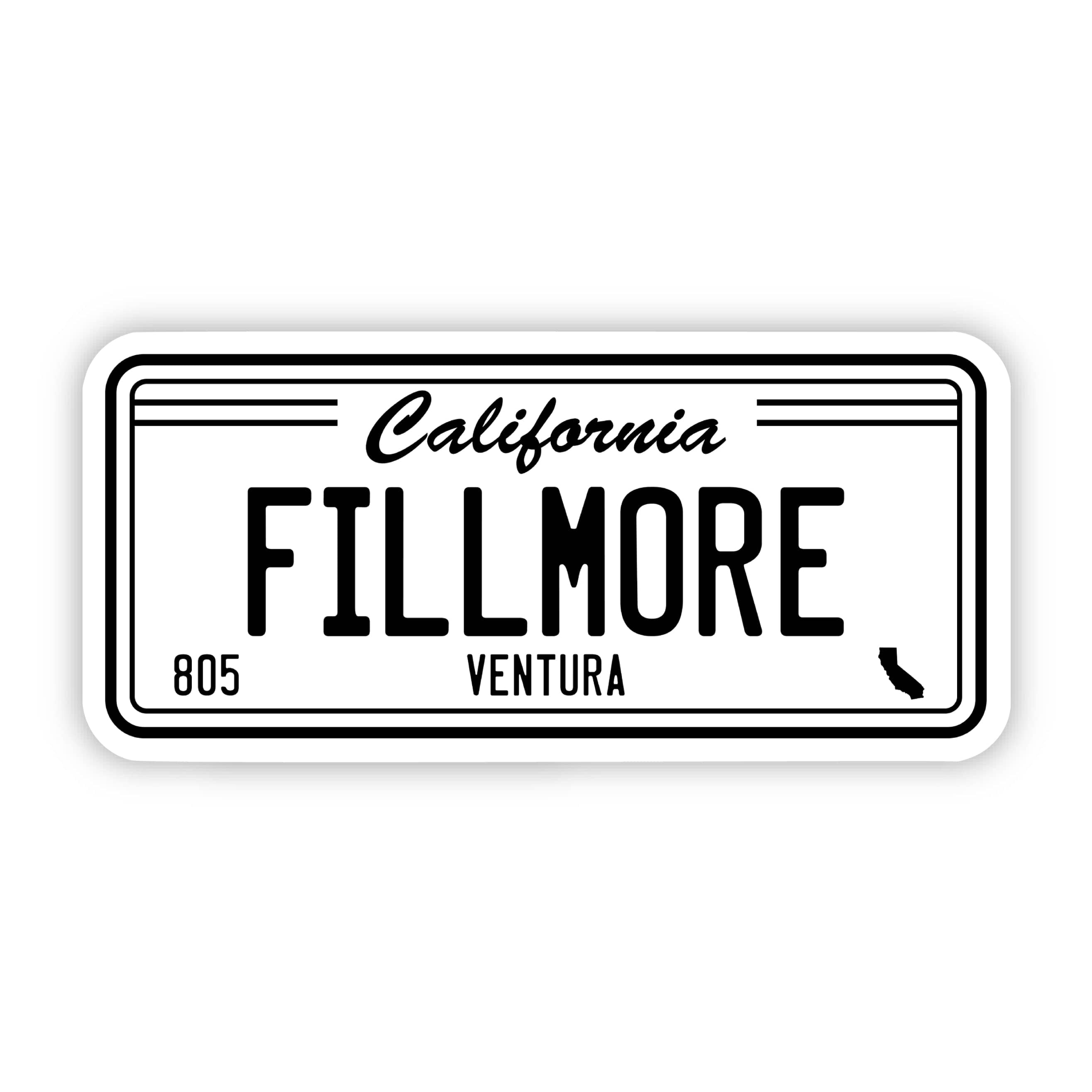 Fillmore Sticker Fillmore, California License Plate Sticker – Big Moods