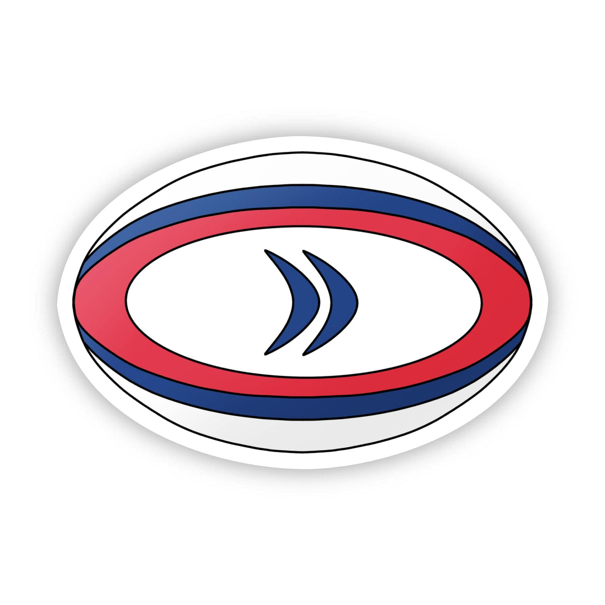 Red Rugby Ball Sticker – Big Moods
