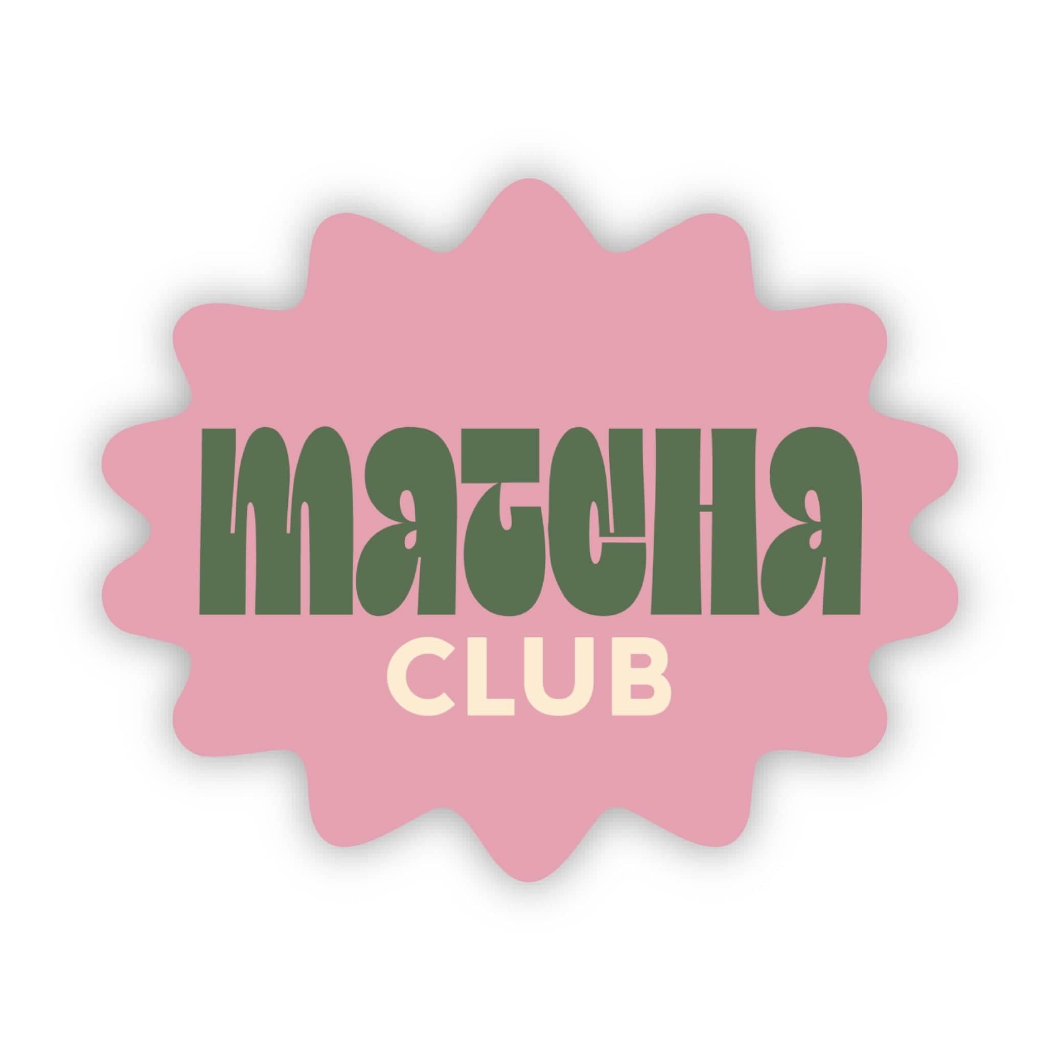 Pink Matches Sticker Matcha Club Pink Sticker – Big Moods