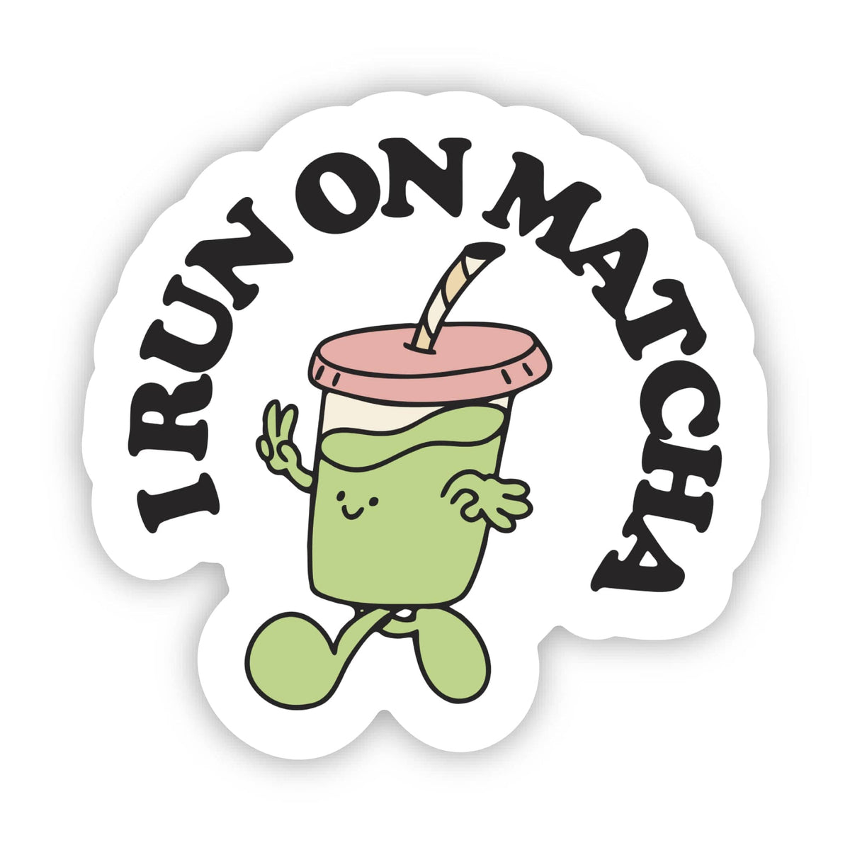 I Run On Matcha Sticker – Big Moods