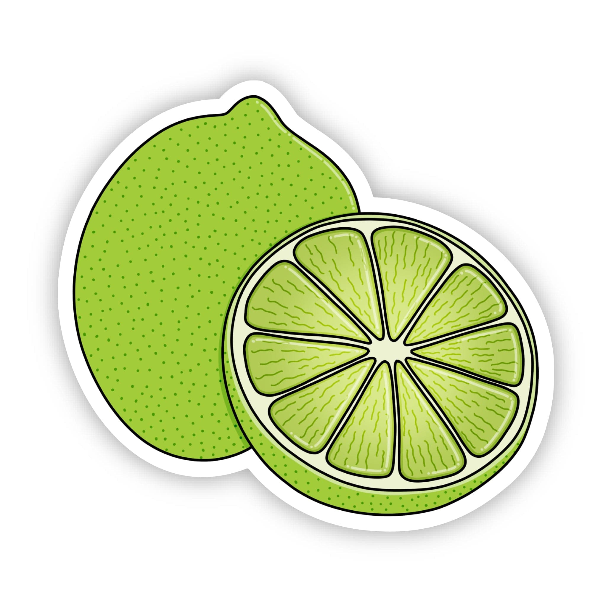 Litze Sticker Lime Slice Sticker – Big Moods