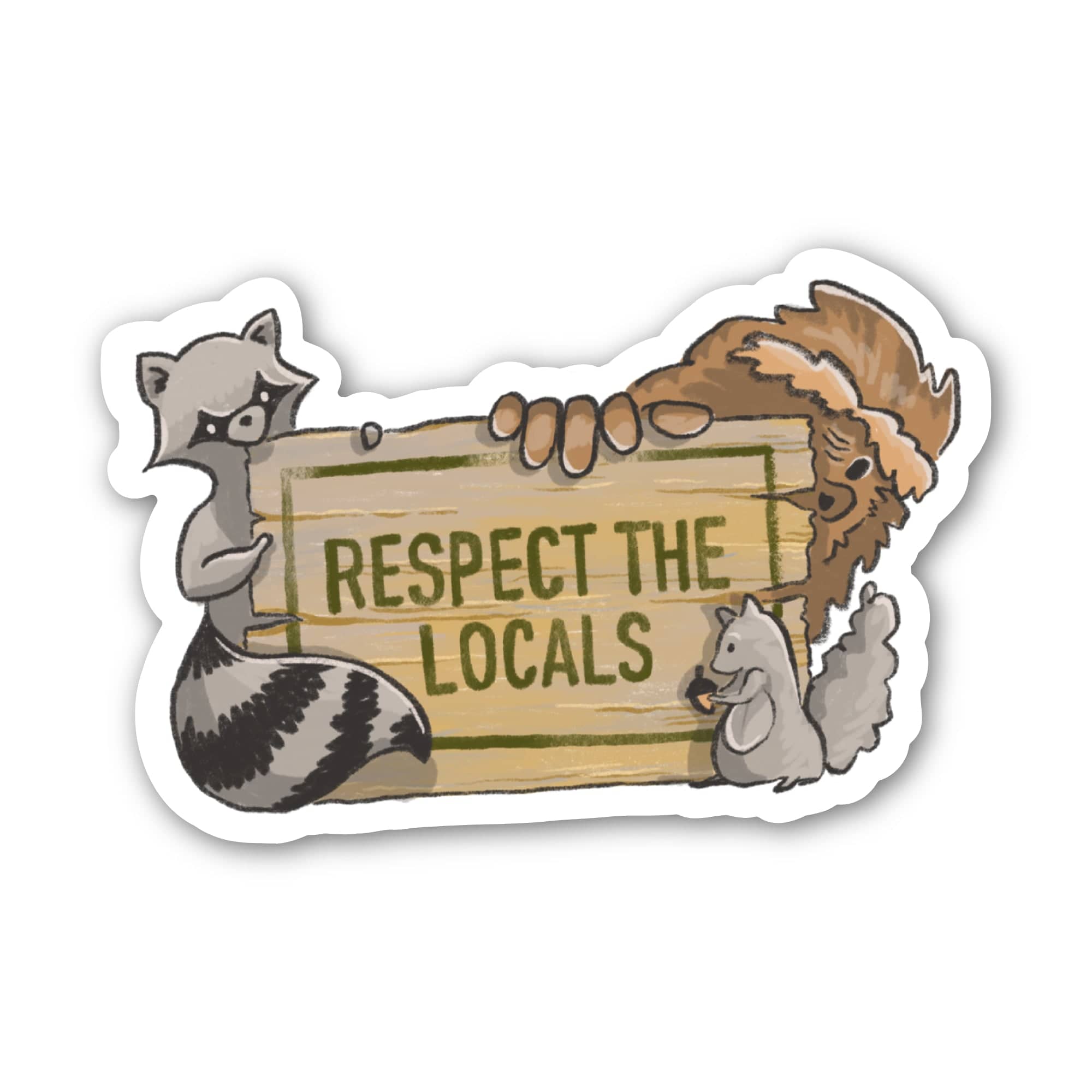 Respect Local Sticker Respect The Locals Wildlife Sticker – Big Moods