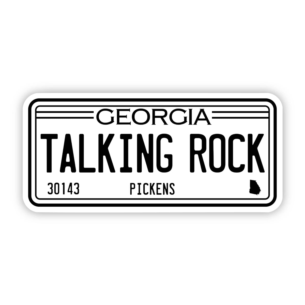 Talking Rock, Georgia License Plate Sticker – Big Moods