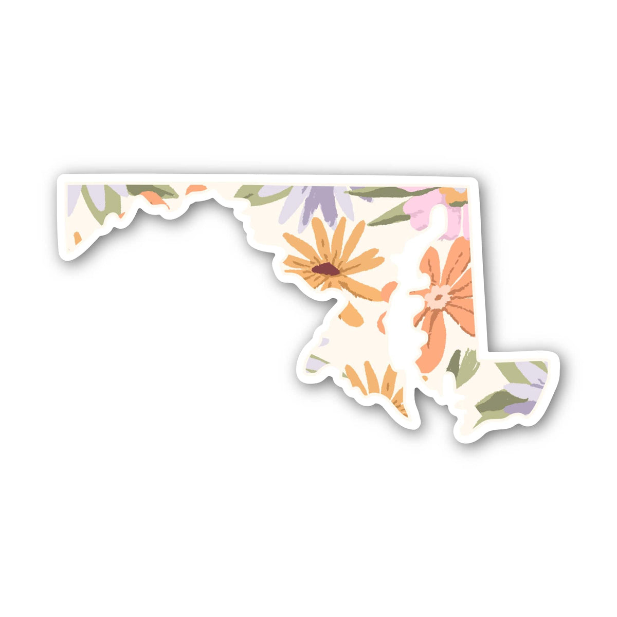 Maryland Floral Pattern Sticker – Big Moods