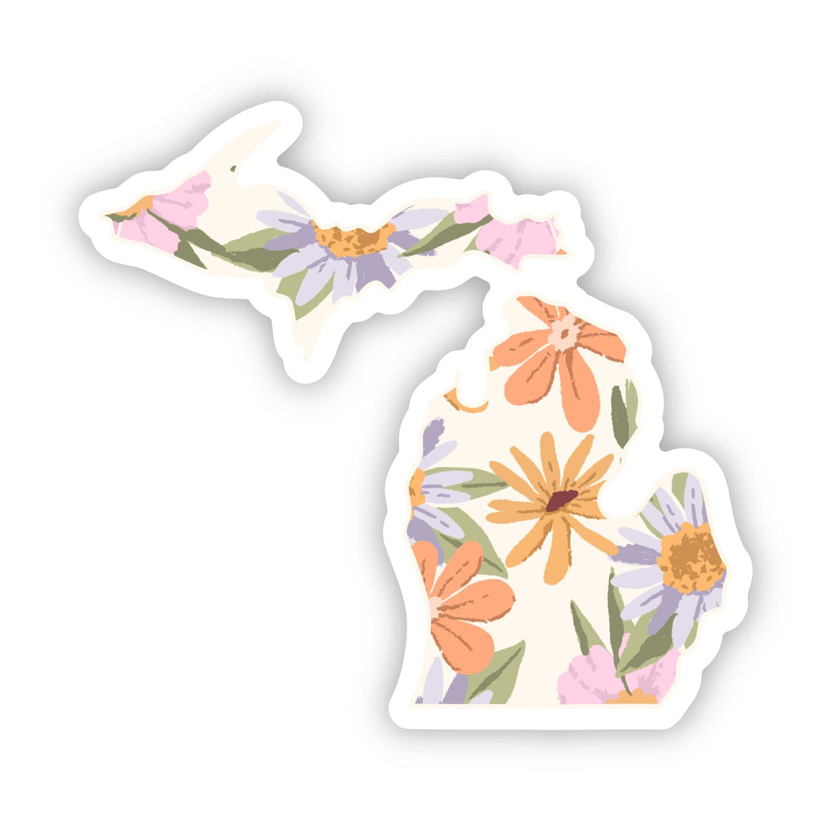 Michigan Floral Pattern Sticker – Big Moods