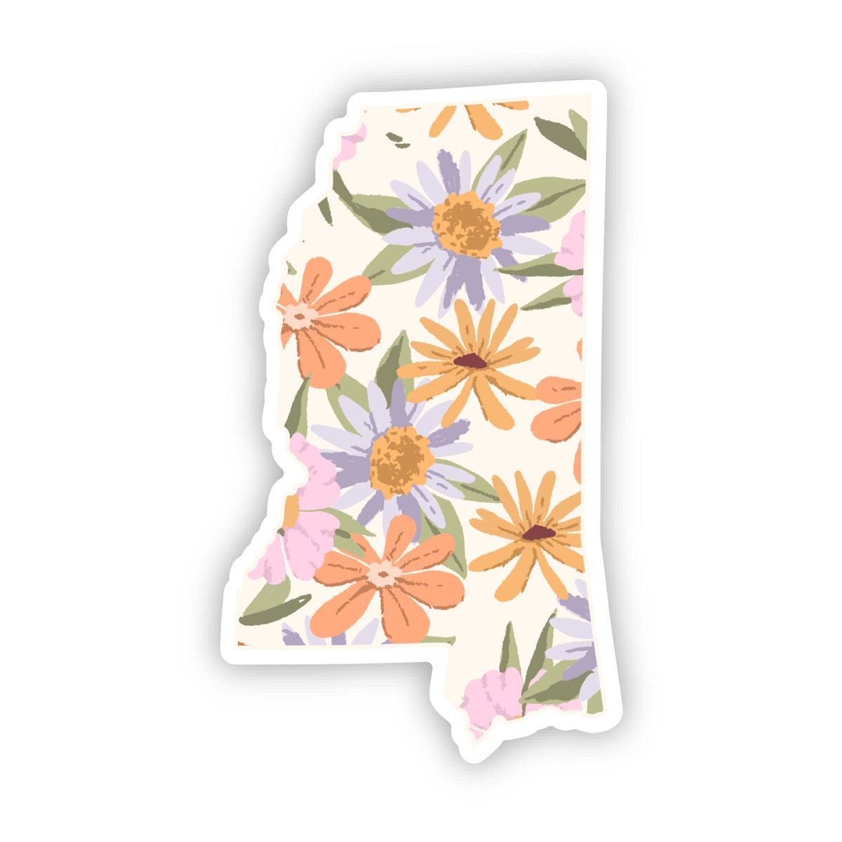 Mississippi Floral Pattern Sticker – Big Moods