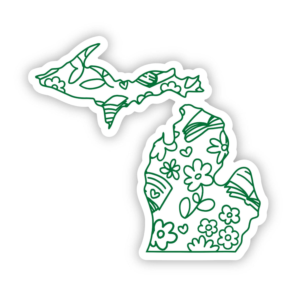 Michigan Bookish Pattern Sticker – Big Moods