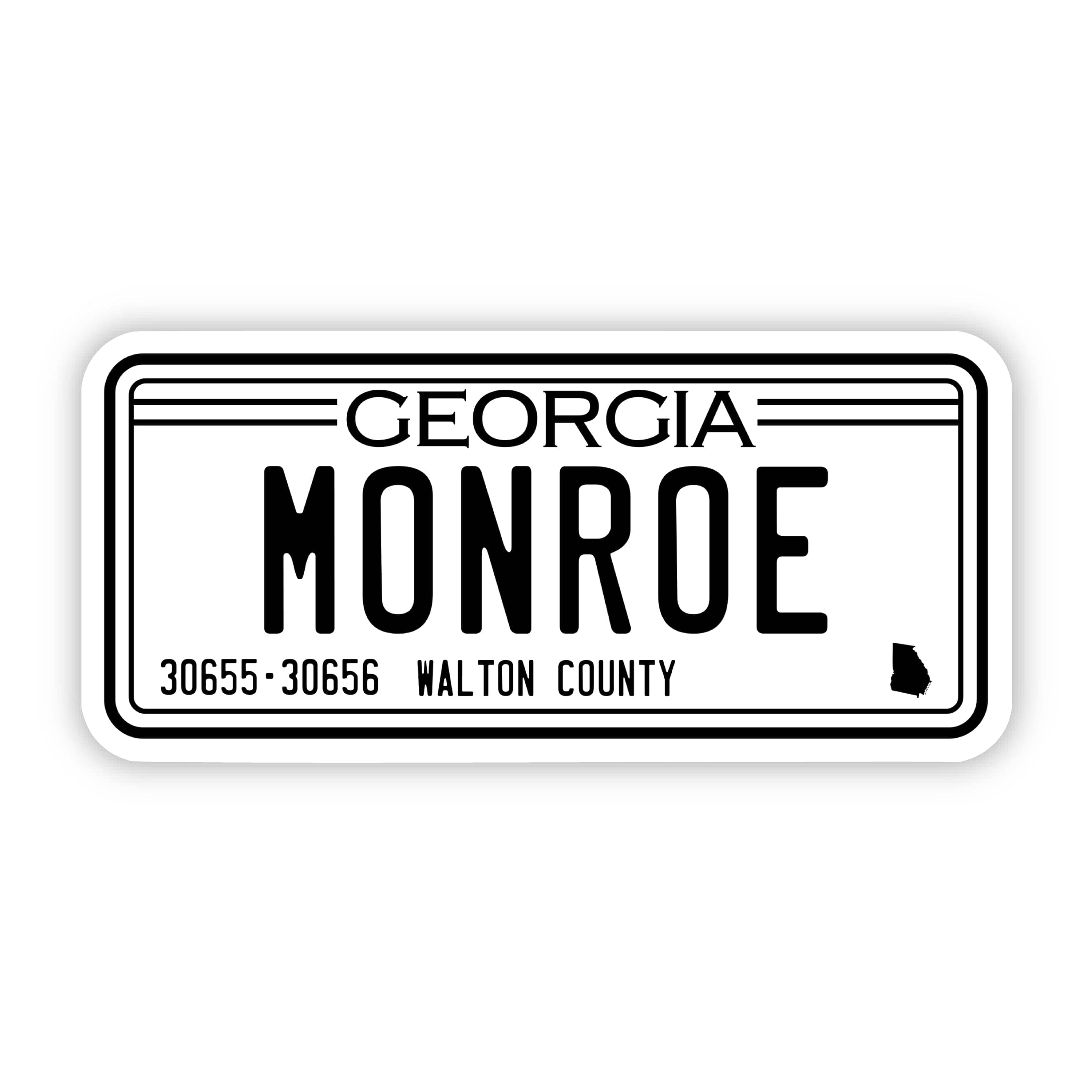 Monroe Ga Sticker Monroe, Georgia License Plate Sticker – Big Moods