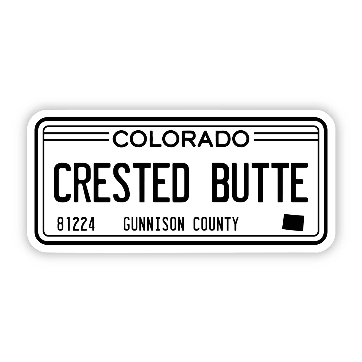 Crested Butte, Colorado License Plate Sticker – Big Moods