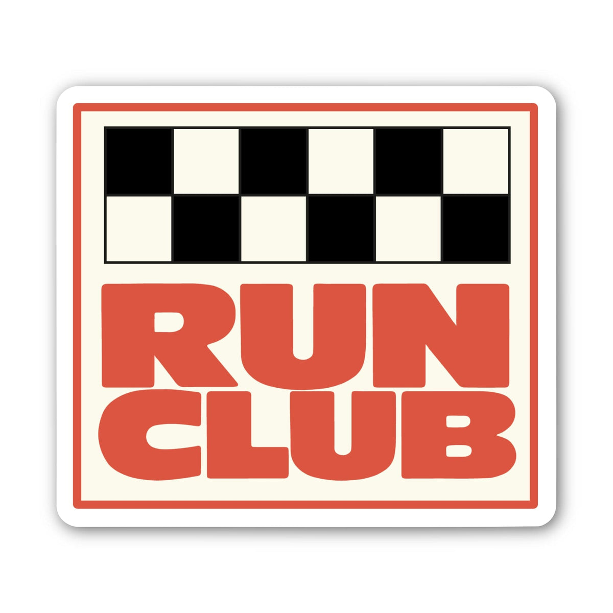 Run Club Red Text Sticker – Big Moods