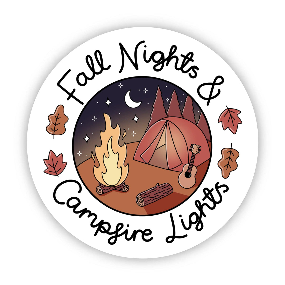 Fall Nights & Campfire Lights Sticker – Big Moods