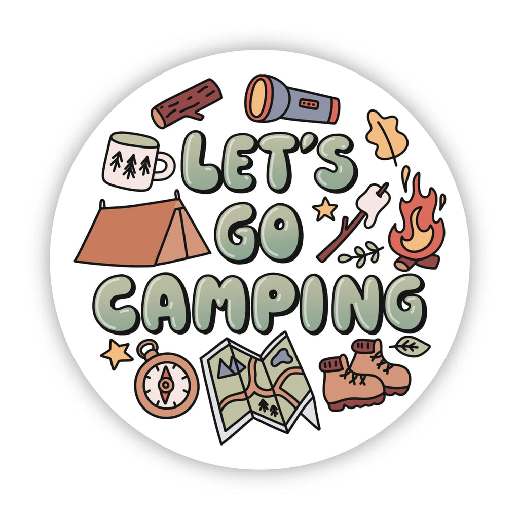 Let's Go Camping Sticker