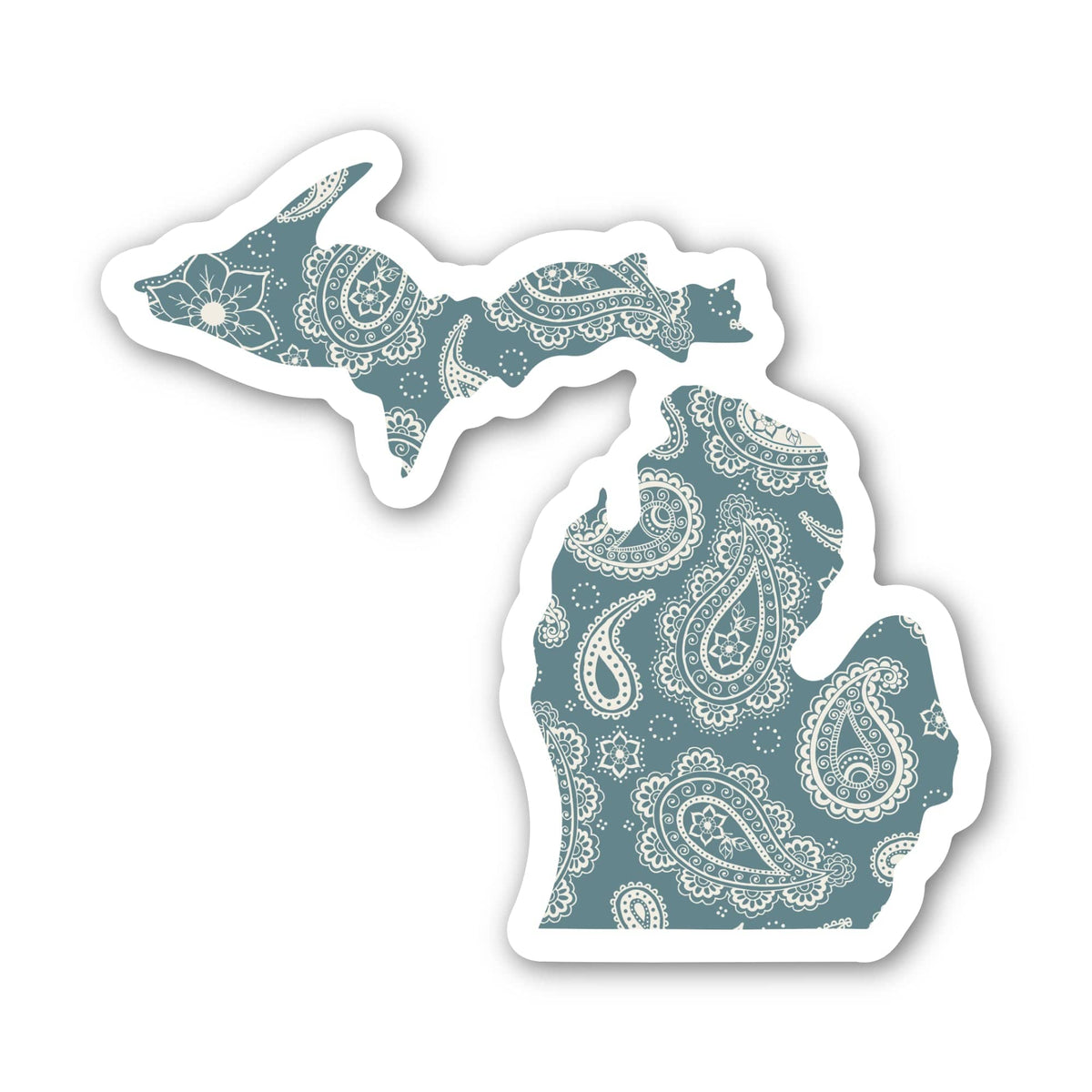 Michigan Paisley Pattern Sticker – Big Moods