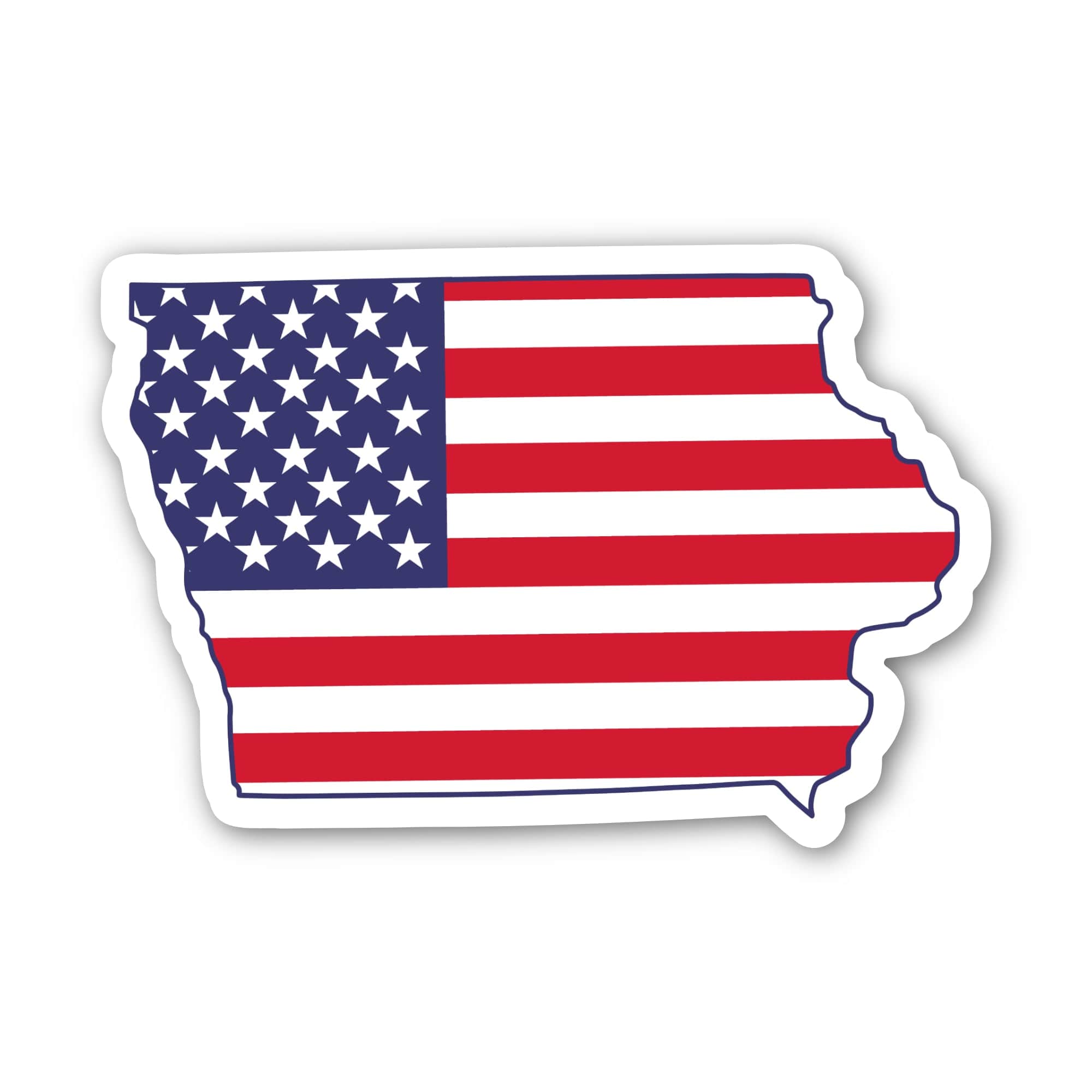 Iowa Flag Map Sticker Iowa USA Flag Pattern Sticker – Big Moods