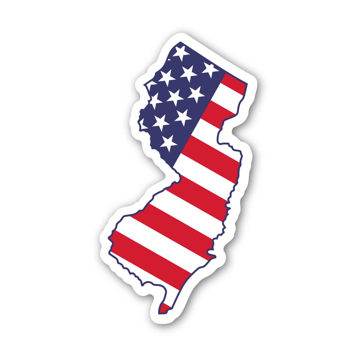 New Jersey USA Flag Pattern Sticker – Big Moods
