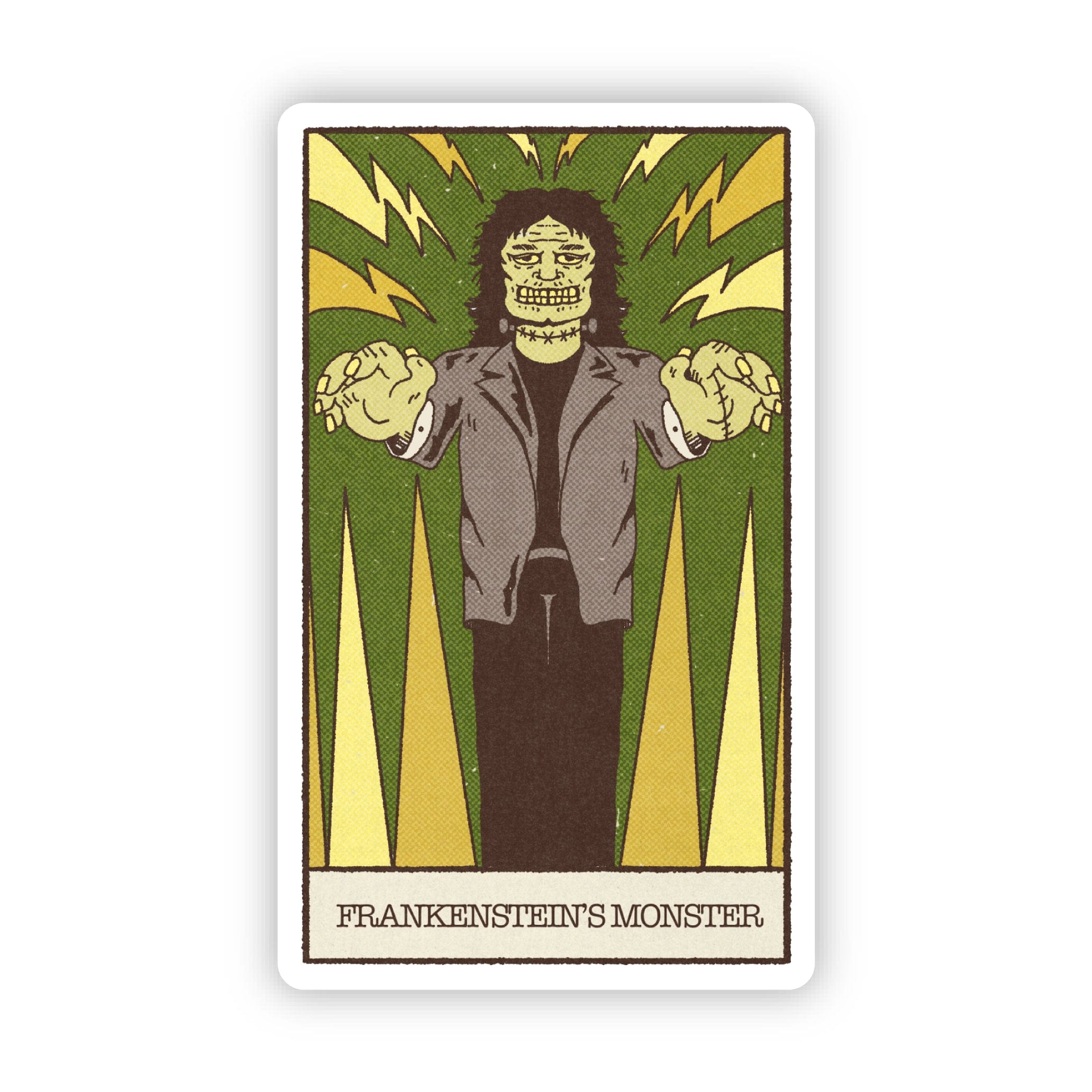 tarot monsters Frankenstein's Monster Tarot Card Sticker
