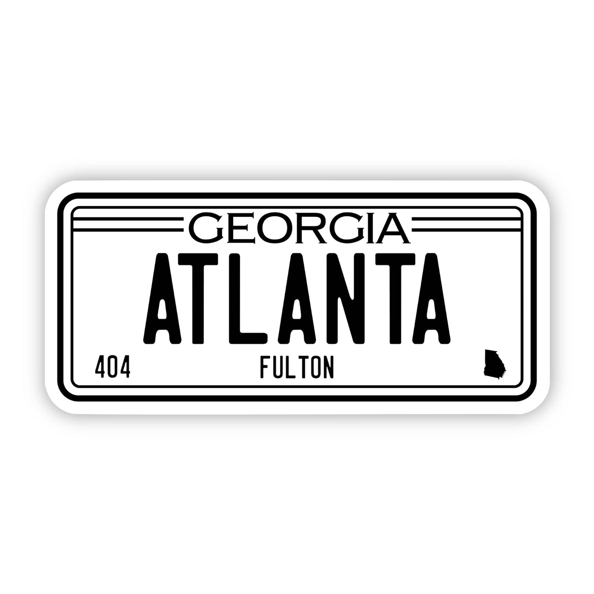 Atlanta, Georgia License Plate Sticker – Big Moods