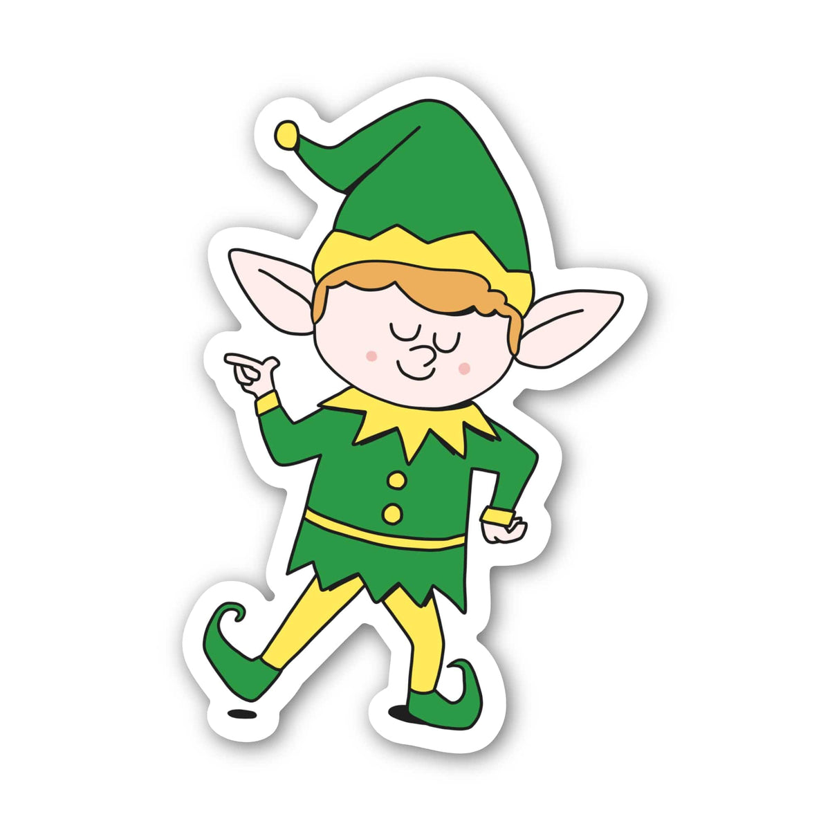 Dancing Elf Sticker – Big Moods