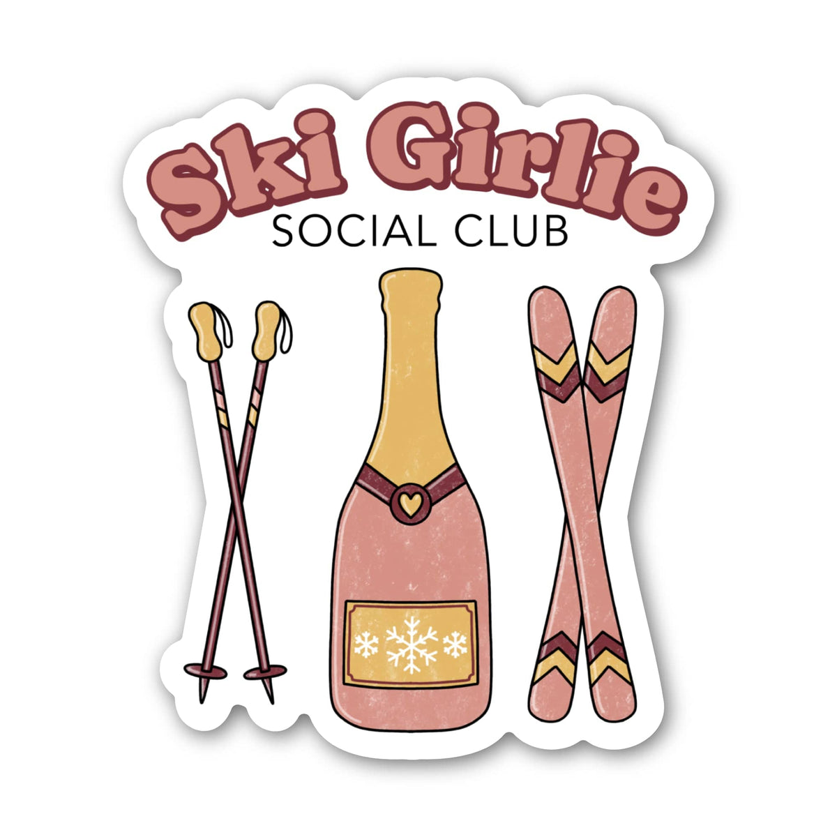 Ski Girlie Social Club Sticker – Big Moods