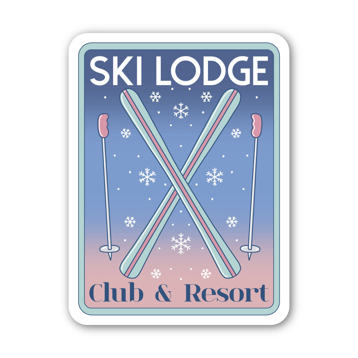 Ski Lodge Club & Resort Icon Sticker – Big Moods