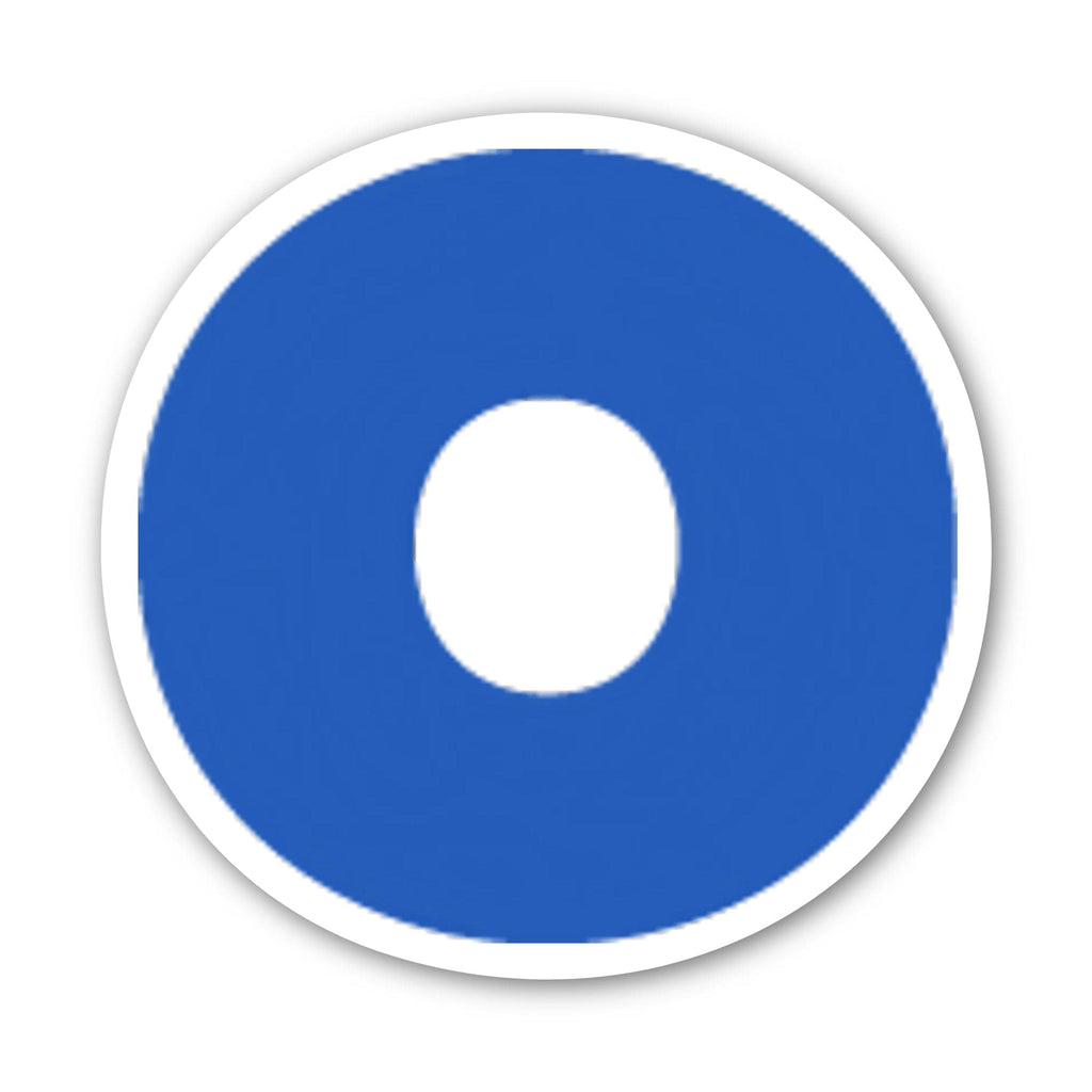 Number '0' Blue Sticker – Big Moods